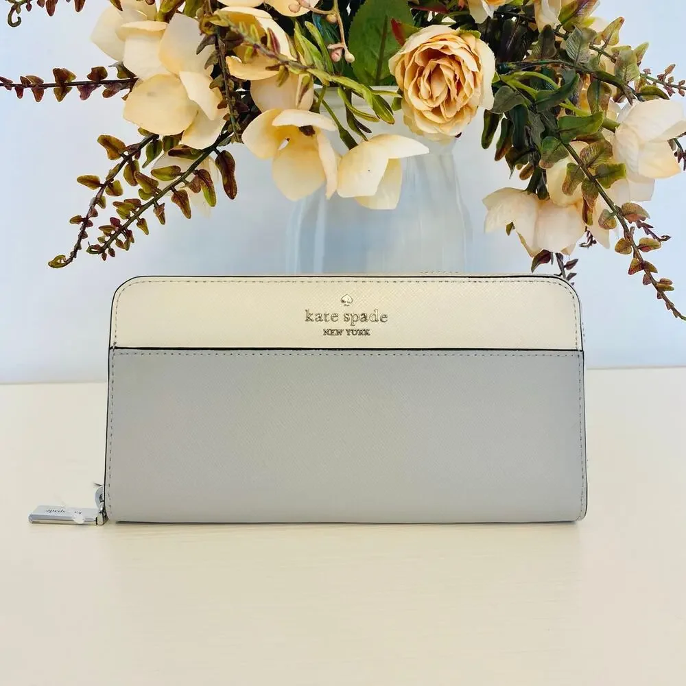 Kate spade Madison Large Continental Wallet Grey
